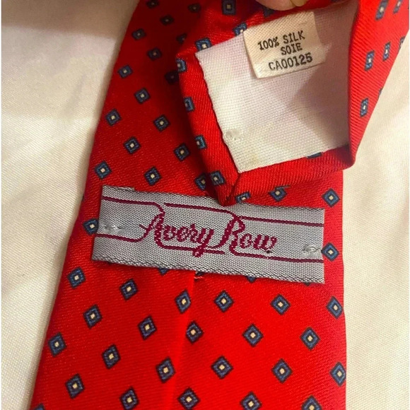 2pcs mens red Silk Neckties Harrods and Avery Row Christmas  tie Holiday outfit - Picture 3 of 7